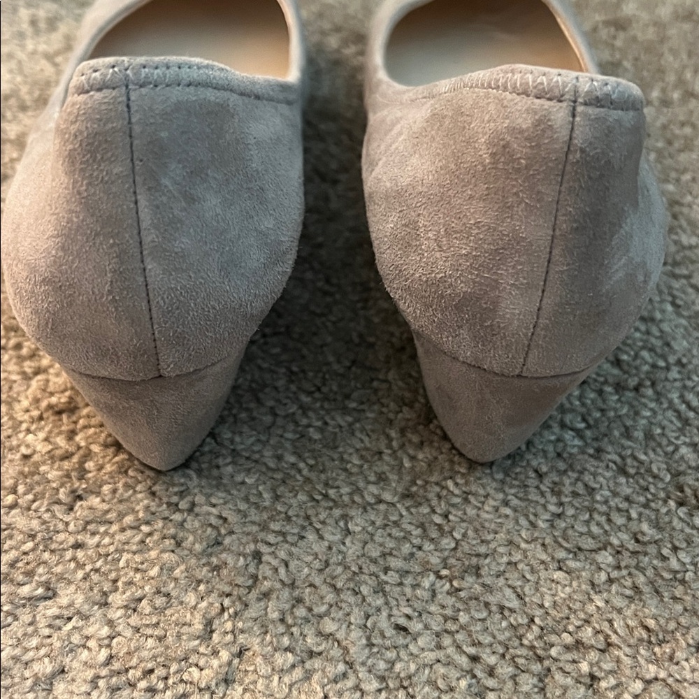 Cole Haan Light Gray Suede Ballet Flats - Picture 3 of 4